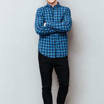 Striped cotton bowling shirt