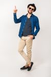 young handsome hipster man standing